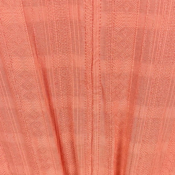 Torrid Coral Crabapple Textured Woven Tie-Front Top Size 00 10, M/L - Picture 7 of 13